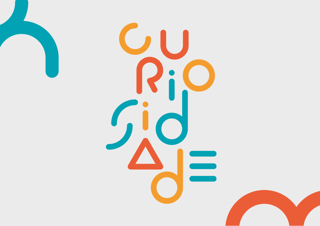 imagem de um lettering customizado com a palavra "Curiosidade"